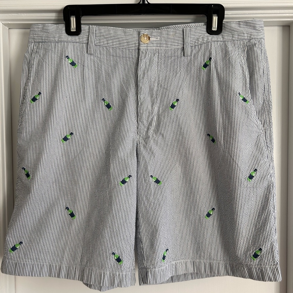 Southern Tide Blue and White Striped Men Shorts